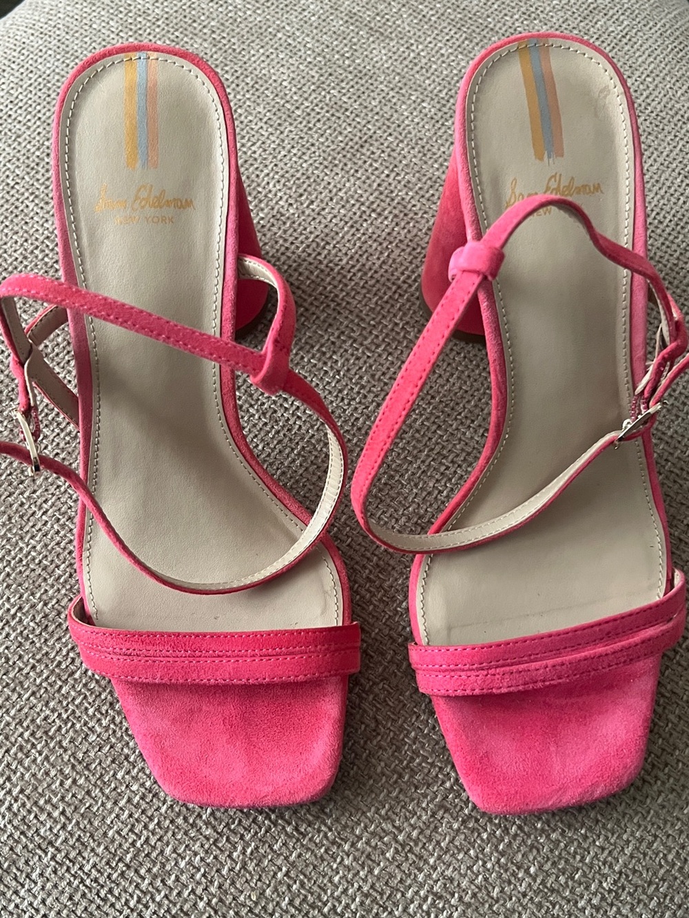 Sam Edelman Pink Suede Strappy Sandals